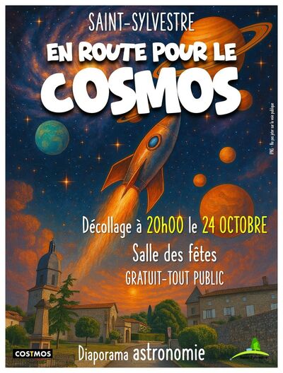 EN ROUTE POUR LE COMOS Affiche ST SYLVESTRE 24 10 25