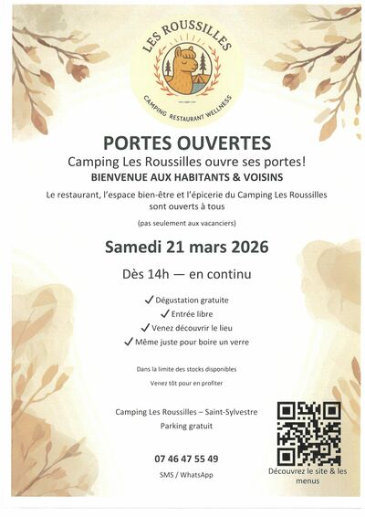 PORTES OUVERTES CAMPING DES ROUSSILLES